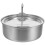 Silver Stainless Steel Cat Fountain with Multi-Layer Filter Quiet 5