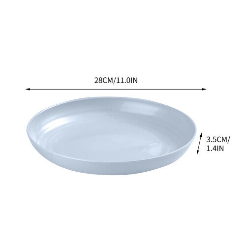 Large Round Plastic Plates with Non-Slip Base 2
