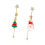 Festival Asymmetric Drop Earrings Santa Snowflake-SS2 1