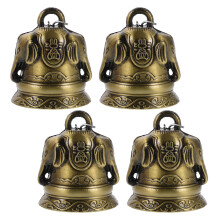 4Pcs Retro Elephant Motif Alloy Bells for DIY Wind Chime & Baby Crib