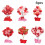 Valentine's Day Cards 3D Heart Pattern 6-Pack 1