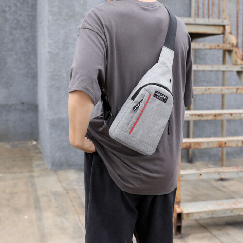 Vandtæt crossbody-taske til mænd, sort, 1 stk. 1