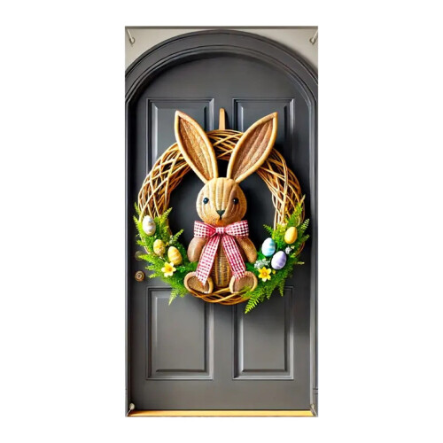 Easter door curtain polyester 70.87x35.43 in 2