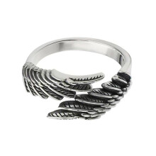 Elegant Open Feather Rings Adjustable Designs Unisex Jewelry-A