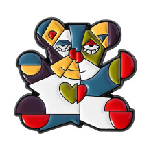 Broche florale animale abstraite Picasso, bijoux-QHXZ5109