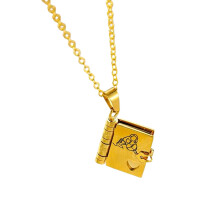 Collier de livre de contes créatif pour petites-filles,-AAA1