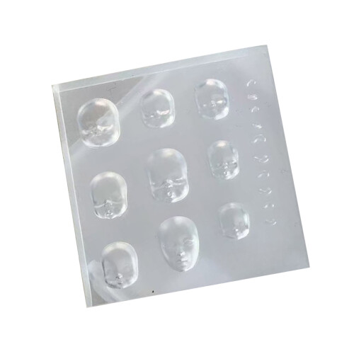 Creative Nail Art Mold Silicone Stamping Kit Doll Head Shaped