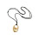 Collier en corde de cuir réglable à la mode, pendentif-Or 1