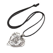 Love Heart Design Necklace Zinc Alloy Day To Night-Silver