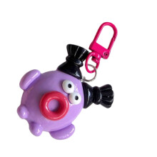 Grand porte-clés bouche de saucisse drôle, mignon,-Violet