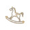 Delicate gouden paard broche strass-accent sieraden accessoire 1