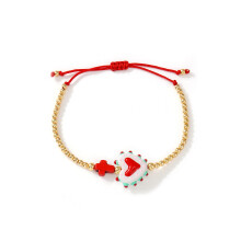 Beaded Crucifix Heart Designs Bracelet-JS B25071101E