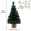 Leutsin 24 in Flocked Mini Christmas Tree with Brown Cloth 5