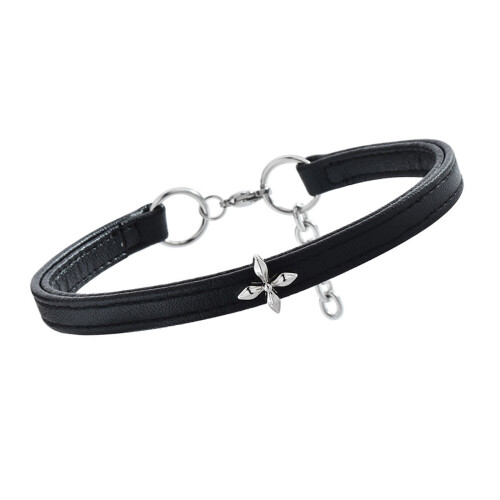 Gothic Inspired Leather Neck Collar Alloy-single cross.