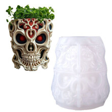 Reusable Silicone Skull Mold Crafting Jewelry Container Candle