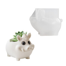Siliconen Wild Boar Planter Mold voor sieraden, ambachten en