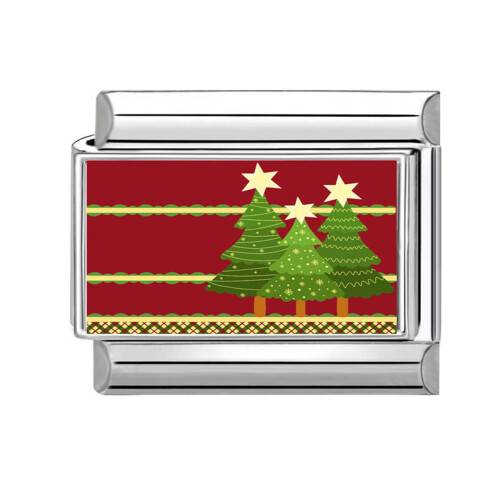 Stainless Steel Texture Christmas Modular Connection Bracelet-7