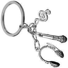 Portable Dance Inspired Earphone Keychain Lightweight Alloy-A
