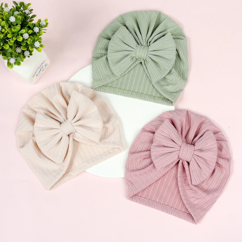 Mjuk turbanmössa för flickor, 2-pack 2
