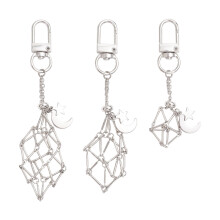 Pakket van 3 stuks roterende clip sleutelhangers legering-Zilver