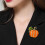 Broche en alliage avec strass scintillants, Design citrouille, 7