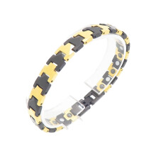 Verstelbare heren wolfraam stalen armband magnetische-Zwart