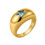 Star Statement Ringen Kopertextuur Geschikt voor-6 Blauw 1