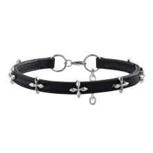 Unisex lederen metalen kruisbeeldketting-meerdere kruisen.