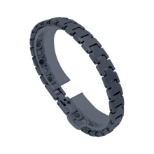 Trendy heren schakelarmband van wolfraamstaal,-Zilver