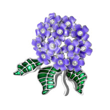 Hortensia bloem Pin vrijetijdskleding sieraden cadeau voor-Paars