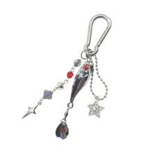 Veelkleurige kralen vis charme sleutelhanger legering sieraden