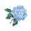 Emaille hortensia bloem broche strass-accent damesmode-Blauw 1