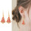 Christmas Tree Earrings with Diamonds Holiday Ear-Red 3