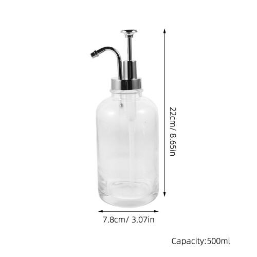 Clear Glass Soap Pump Dispenser for Home Bathroom and Kitchen Use 1