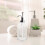 Clear Glass Soap Pump Dispenser for Home Bathroom and Kitchen Use 9