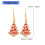 Boucles d'oreilles en strass pour arbre de noël, clous-Vert 4