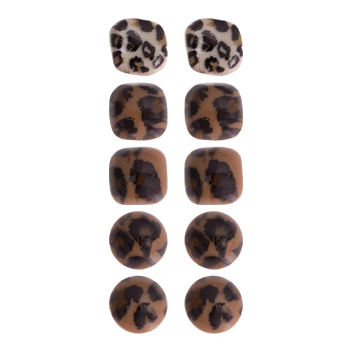 Boucles d'oreilles en acrylique à imprimé animal à la mode,-4 2