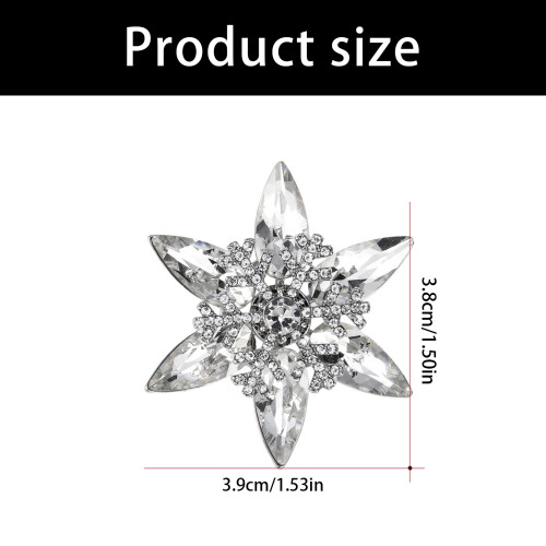 Winter Sparkling Rhinestones Snowflake Pin Hypoallergenically 1