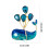 Épingle de baleine bleue ludique ornée de ballons,-Couleur 4