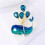 Épingle de baleine bleue ludique ornée de ballons,-Couleur 6