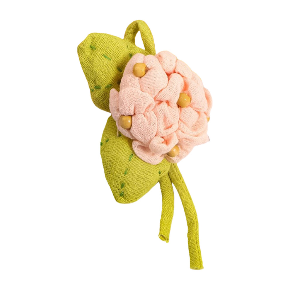 Pink Elegant Fabric Hydrangea Brooch Comfortable Wear Accessory