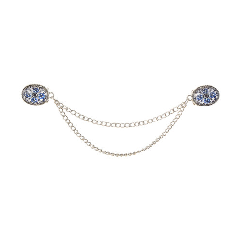 Delicate Baroque Floral Pin Reusable Clasp System-Style3