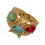 Stylish Oval Adjustable Crystal Ring Multicolor Art Rings-color 1