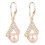 Fashionable Triangular Drop Earrings Cubic Zirconia-Gold-color 1