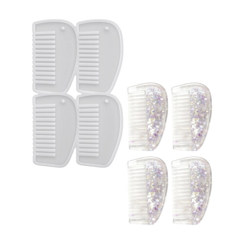 Professional Grade Silicone Comb Mold Perforated Designs Jewelry