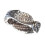 Minimalist Feather Pattern Rings Silver Tone-    C. 1