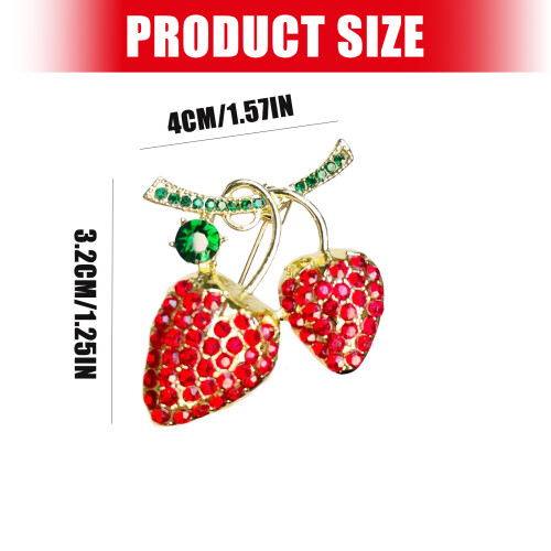 Épingle en alliage Strawberry Inspire avec fixation sécurisée, 2