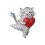 Cats Inspired Brooch Alloy Construction Casual Accessory-Silver 1