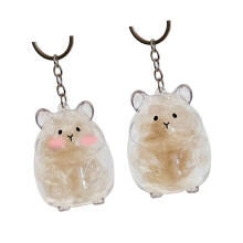 Secure Pet Hair Memorial Keychain Bottle For Storing Hair-suit