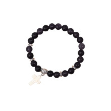 Green Aventurine Beaded Bracelet Adjustable Imitation-Black